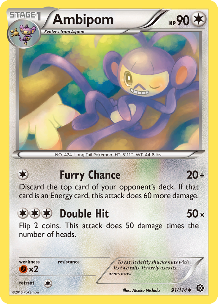 Ambipom (91/114) [XY: Steam Siege] | Nerdhalla Games