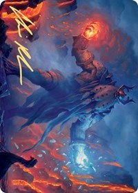 Aegar, the Freezing Flame (Gold-Stamped Signature) [Kaldheim: Art Series] | Nerdhalla Games