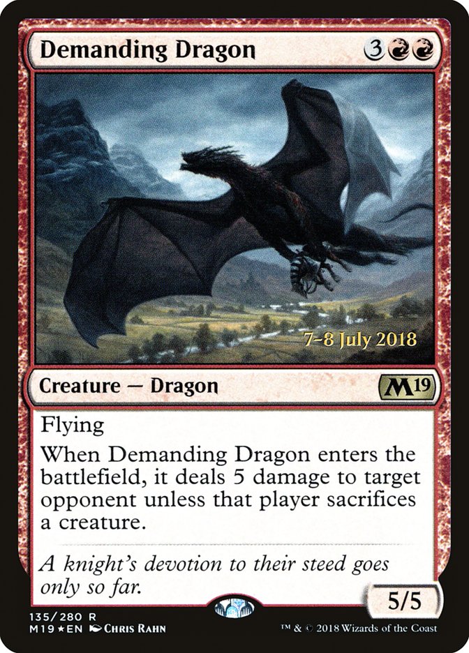 Demanding Dragon  [Core Set 2019 Prerelease Promos] | Nerdhalla Games