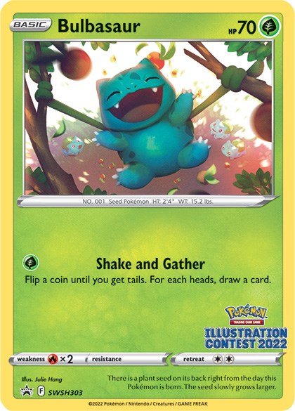 Bulbasaur (SWSH303) (Illustration Contest 2022) [Sword & Shield: Black Star Promos] | Nerdhalla Games