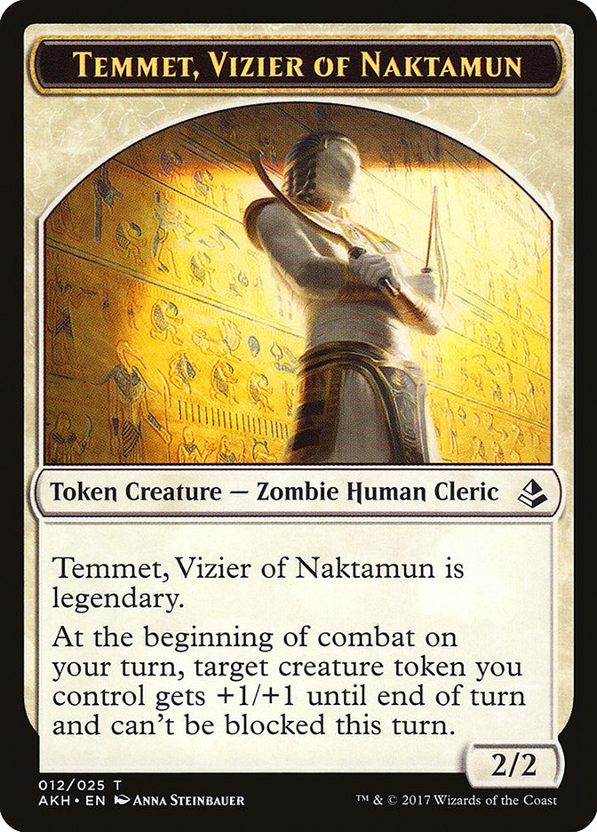 Temmet, Vizier of Naktamun [Amonkhet Tokens] | Nerdhalla Games