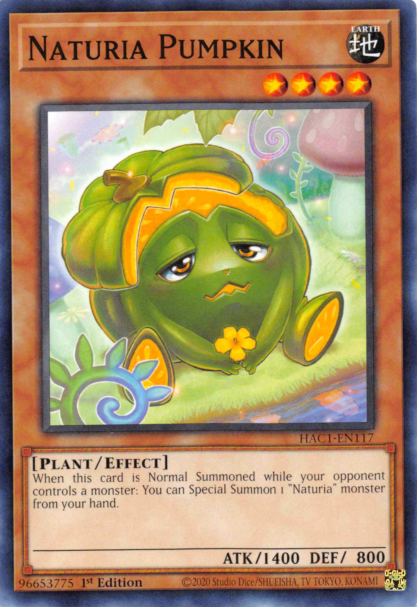 Naturia Pumpkin (Duel Terminal) [HAC1-EN117] Parallel Rare | Nerdhalla Games