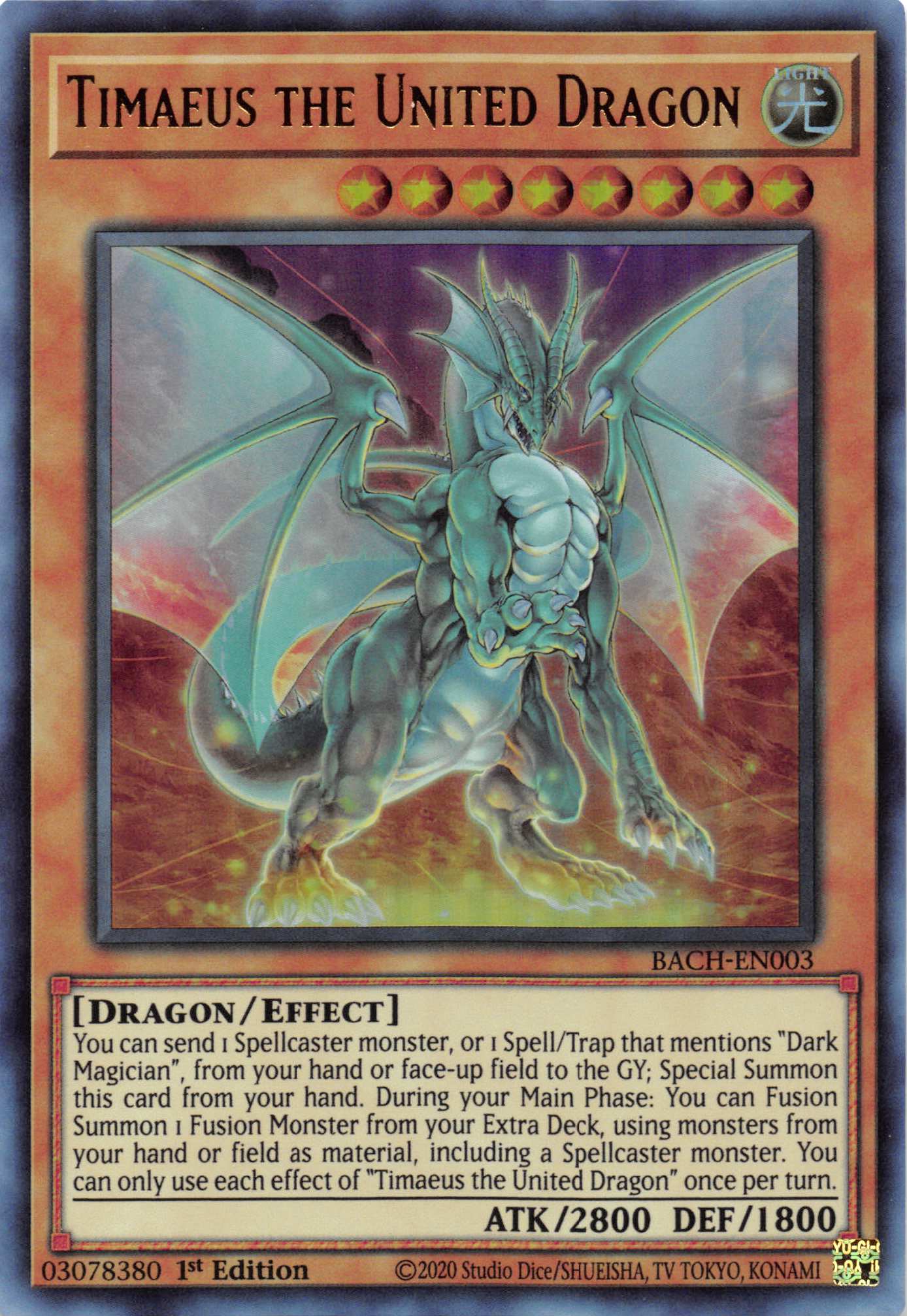 Timaeus the United Dragon [BACH-EN003] Ultra Rare | Nerdhalla Games