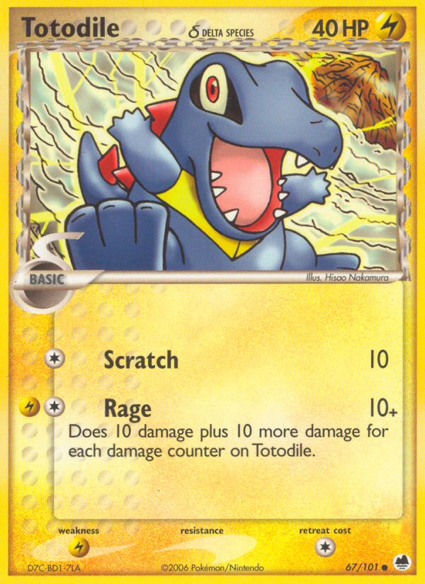 Totodile (67/101) (Delta Species) [EX: Dragon Frontiers] | Nerdhalla Games