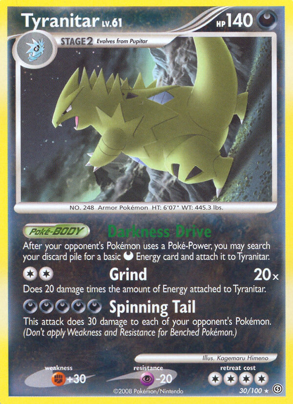 Tyranitar (30/100) (Theme Deck Exclusive) [Diamond & Pearl: Stormfront] | Nerdhalla Games