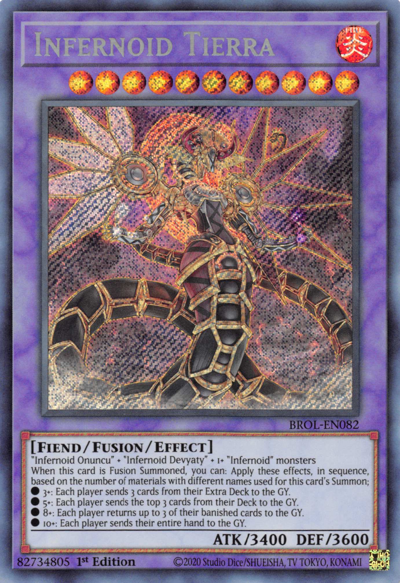 Infernoid Tierra [BROL-EN082] Secret Rare | Nerdhalla Games