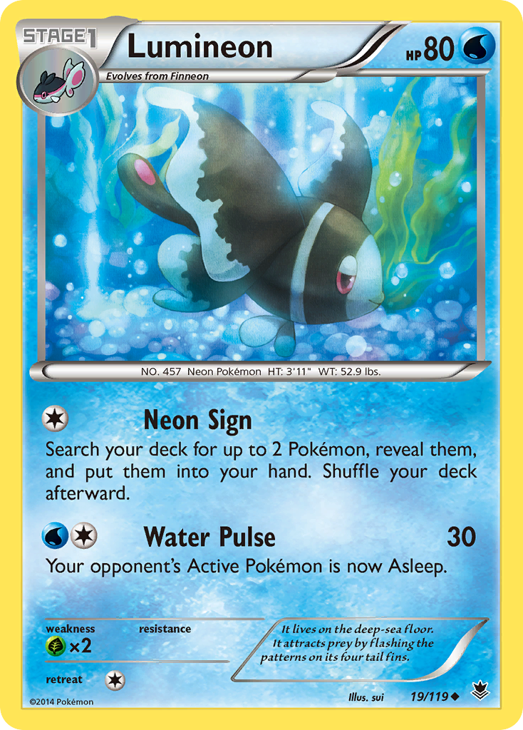 Lumineon (19/119) [XY: Phantom Forces] | Nerdhalla Games