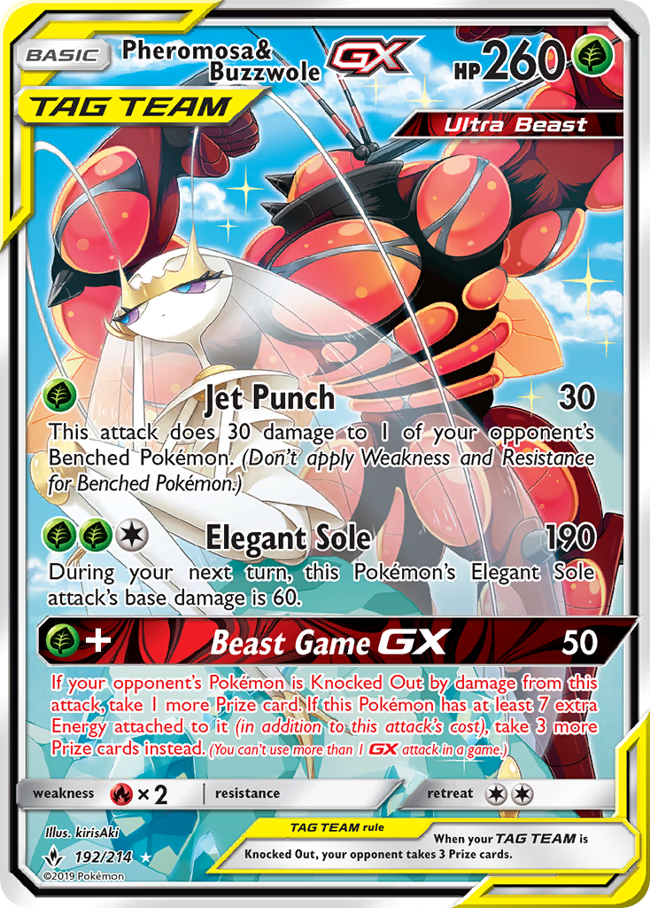 Pheromosa & Buzzwole GX (192/214) [Sun & Moon: Unbroken Bonds] | Nerdhalla Games