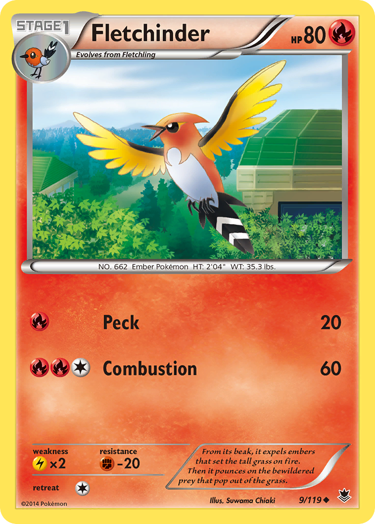 Fletchinder (9/119) [XY: Phantom Forces] | Nerdhalla Games