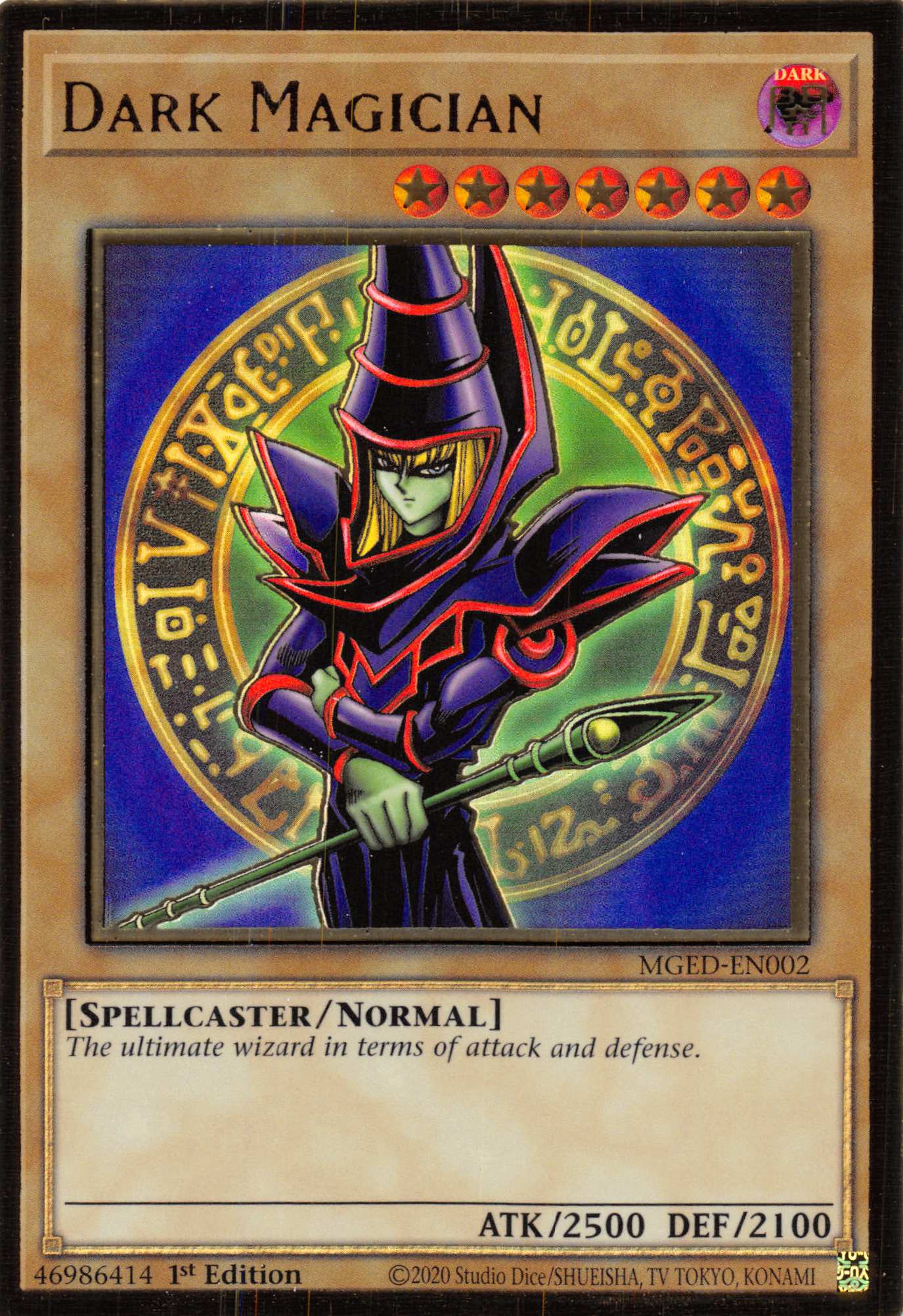 Dark Magician (Alternate Art) [MGED-EN002] Gold Rare | Nerdhalla Games