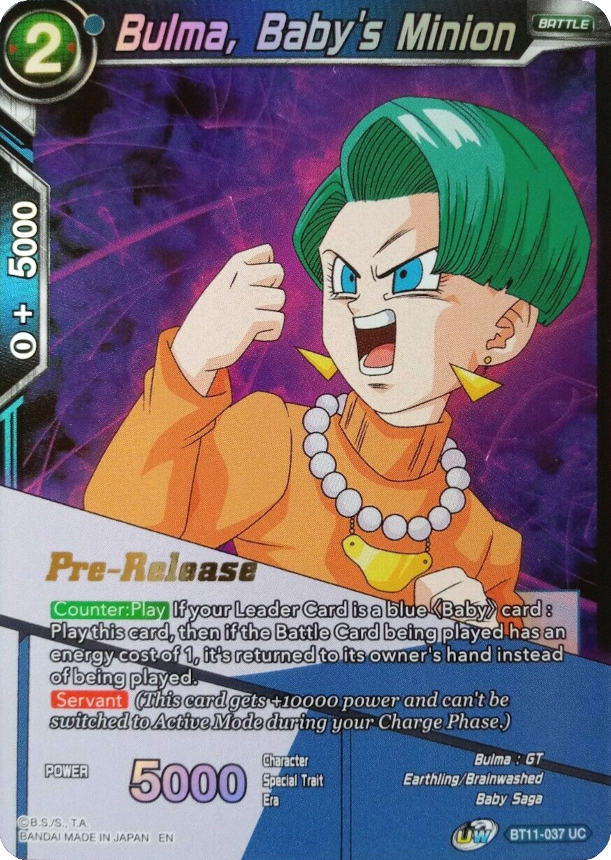 Bulma, Baby's Minion (BT11-037) [Vermilion Bloodline Prerelease Promos] | Nerdhalla Games