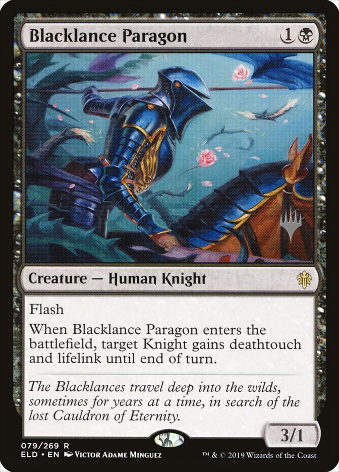 Blacklance Paragon (Promo Pack) [Throne of Eldraine Promos] | Nerdhalla Games