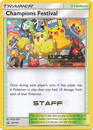 Champions Festival (SM148) (2018 Staff) [Sun & Moon: Black Star Promos] | Nerdhalla Games