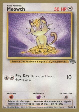 Meowth (56/64) (Gold Bordered Promo) [Jungle Unlimited] | Nerdhalla Games