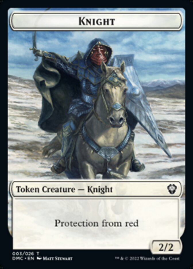 Soldier // Knight Double-sided Token [Dominaria United Tokens] | Nerdhalla Games