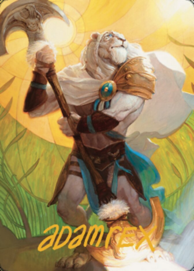 Ajani, Sleeper Agent Art Card (Gold-Stamped Signature) [Dominaria United Art Series] | Nerdhalla Games