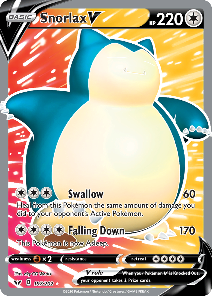 Snorlax V (197/202) [Sword & Shield: Base Set] | Nerdhalla Games