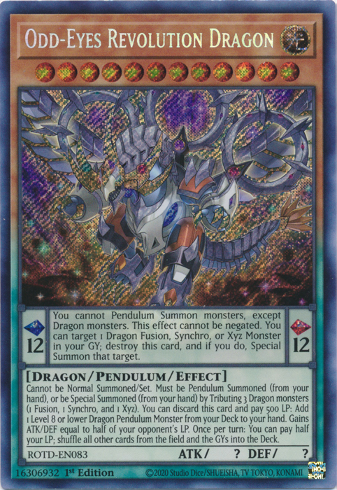 Odd-Eyes Revolution Dragon [ROTD-EN083] Secret Rare | Nerdhalla Games