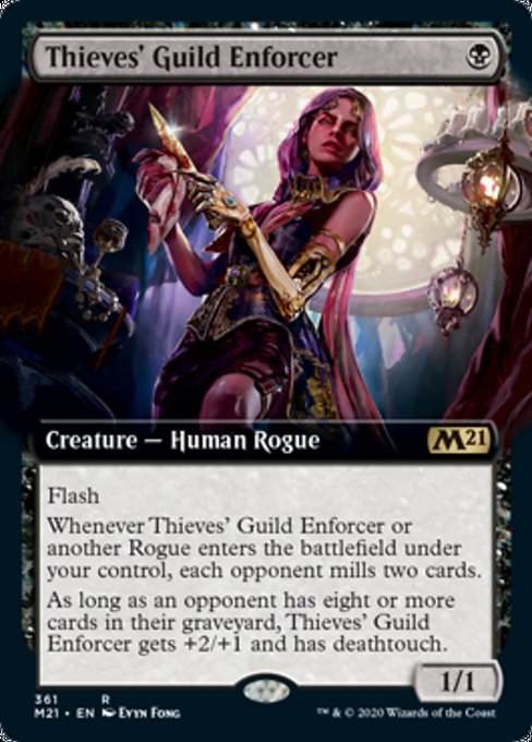 Thieves' Guild Enforcer (Extended Art) [Core Set 2021] | Nerdhalla Games