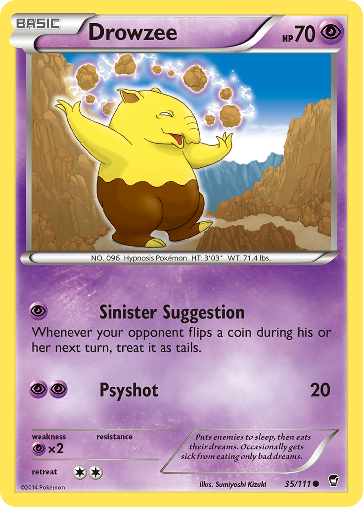 Drowzee (35/111) [XY: Furious Fists] | Nerdhalla Games