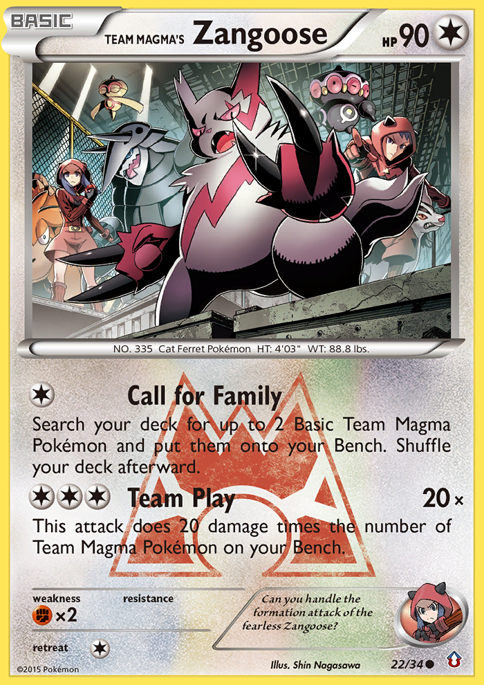 Team Magma's Zangoose (22/34) [XY: Double Crisis] | Nerdhalla Games