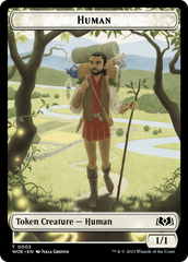 Human // Food (0010) Double-Sided Token [Wilds of Eldraine Tokens] | Nerdhalla Games