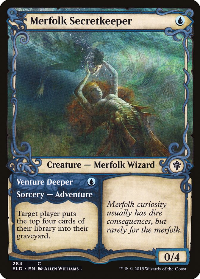 Merfolk Secretkeeper // Venture Deeper (Showcase) [Throne of Eldraine] | Nerdhalla Games