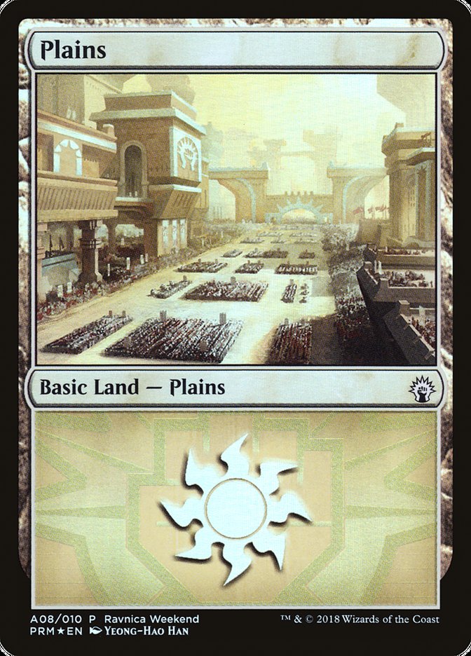 Plains (A08) [Guilds of Ravnica Ravnica Weekend] | Nerdhalla Games