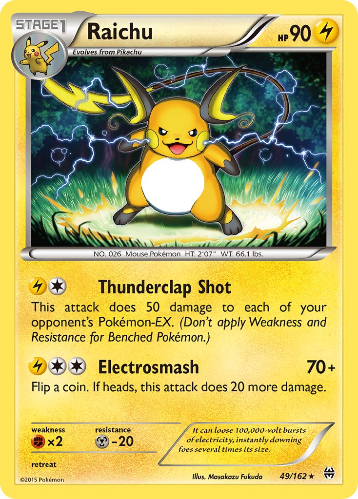 Raichu (49/162) (Theme Deck Exclusive) [XY: BREAKthrough] | Nerdhalla Games