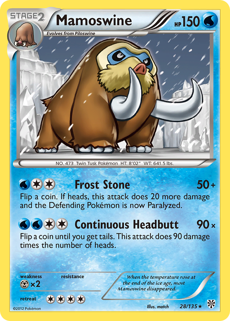 Mamoswine (28/135) [Black & White: Plasma Storm] | Nerdhalla Games