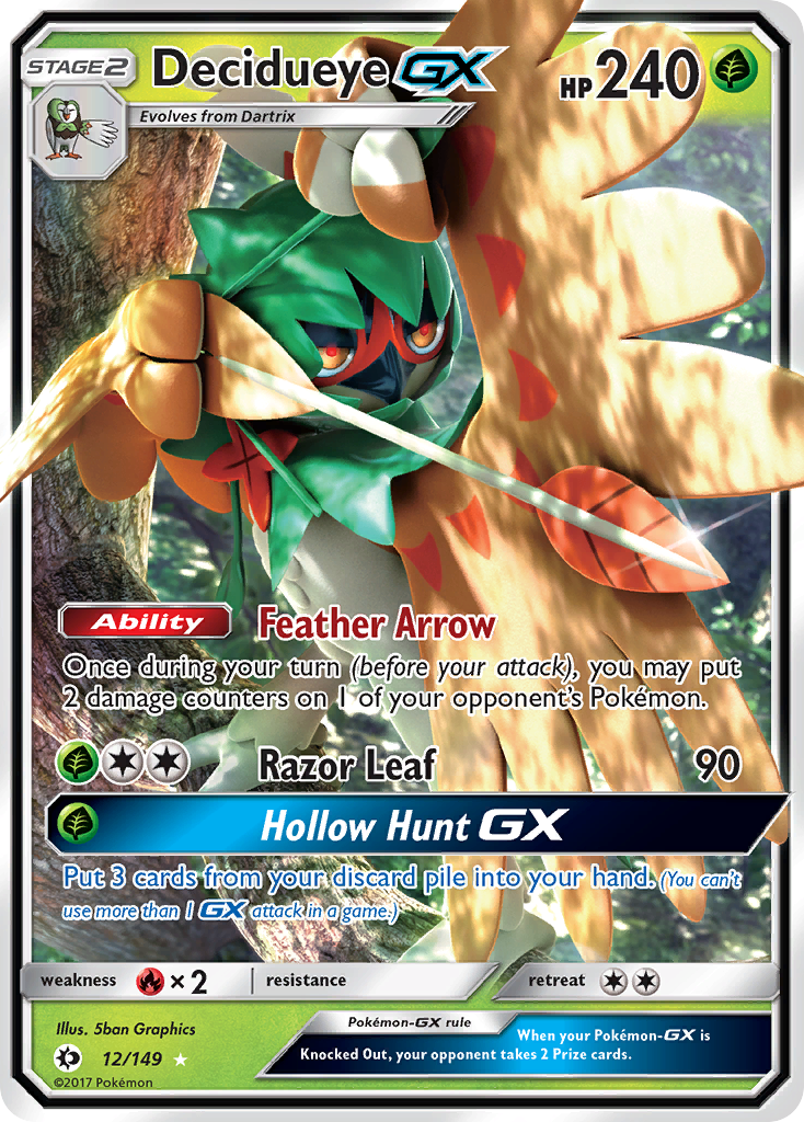 Decidueye GX (12/149) [Sun & Moon: Base Set] | Nerdhalla Games