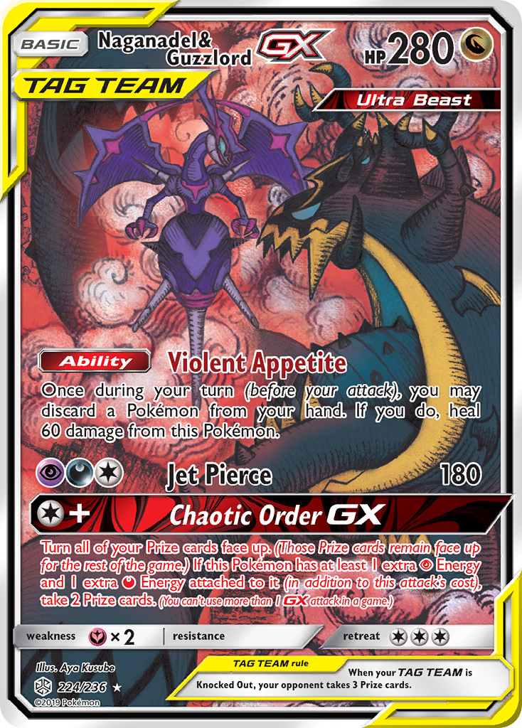 Naganadel & Guzzlord GX (224/236) [Sun & Moon: Cosmic Eclipse] | Nerdhalla Games