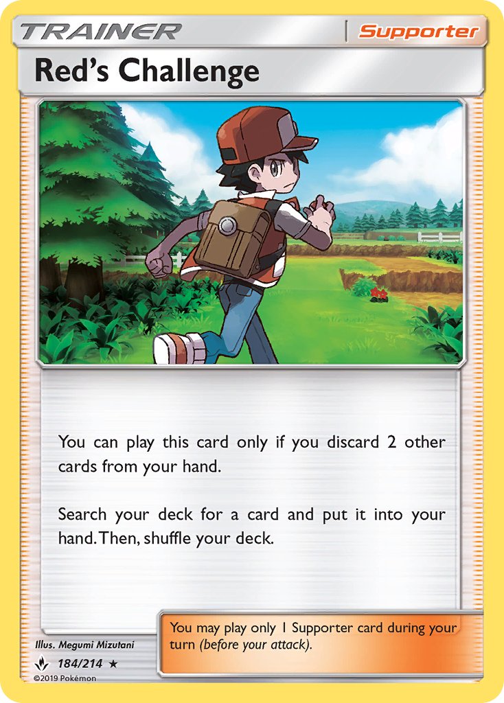 Red's Challenge (184/214) (Theme Deck Exclusive) [Sun & Moon: Unbroken Bonds] | Nerdhalla Games