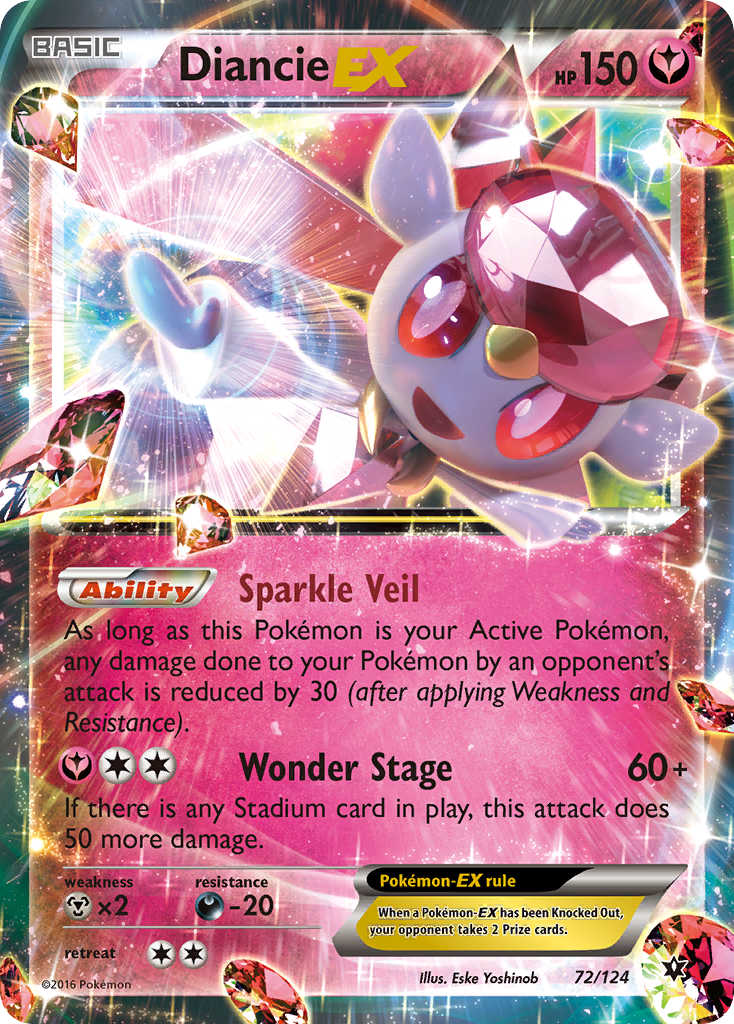 Diancie EX (72/124) [XY: Fates Collide] | Nerdhalla Games