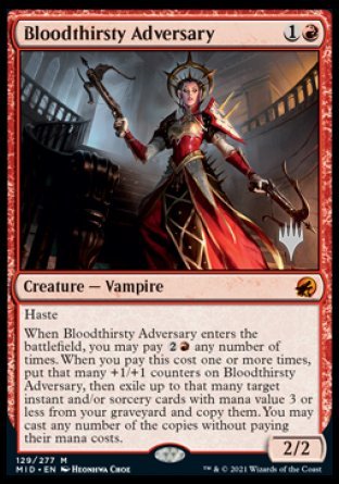 Bloodthirsty Adversary (Promo Pack) [Innistrad: Midnight Hunt Promos] | Nerdhalla Games