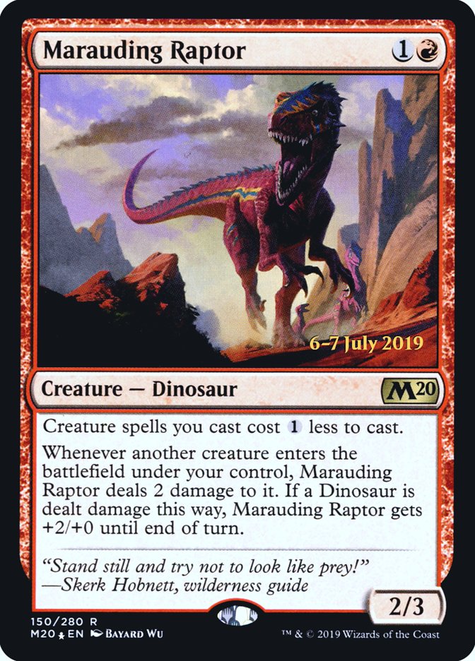 Marauding Raptor  [Core Set 2020 Prerelease Promos] | Nerdhalla Games