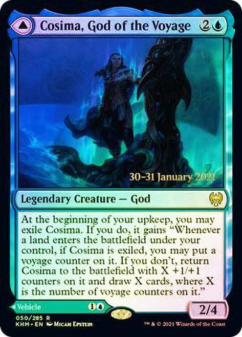 Cosima, God of the Voyage // The Omenkeel  [Kaldheim Prerelease Promos] | Nerdhalla Games