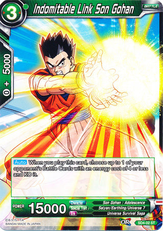 Indomitable Link Son Gohan (Starter Deck - The Guardian of Namekians) [SD4-02] | Nerdhalla Games