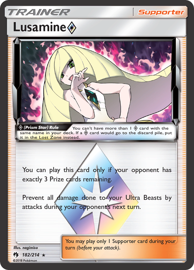 Lusamine (182/214) (Prism Star) [Sun & Moon: Lost Thunder] | Nerdhalla Games