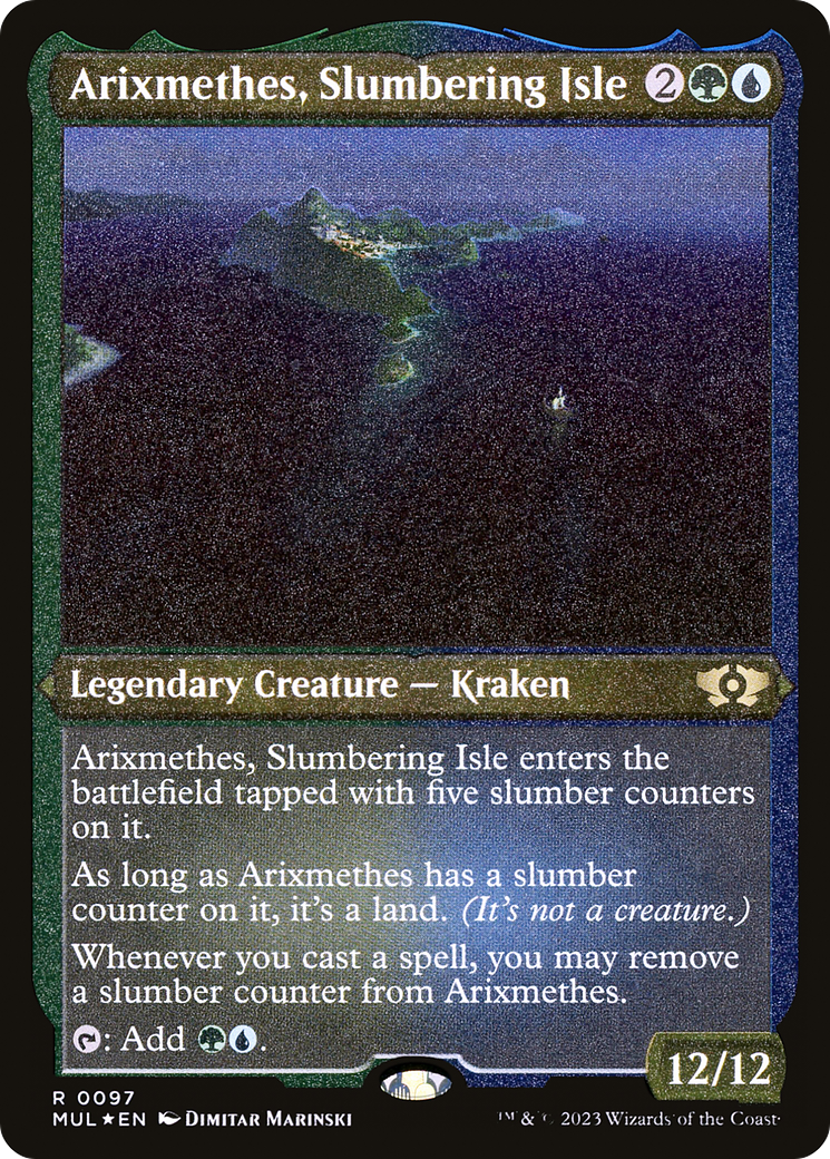 Arixmethes, Slumbering Isle (Foil Etched) [Multiverse Legends] | Nerdhalla Games