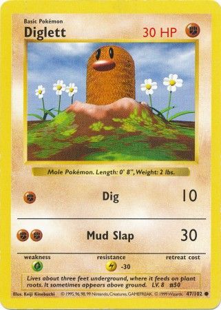 Diglett (47/102) [Base Set Shadowless Unlimited] | Nerdhalla Games