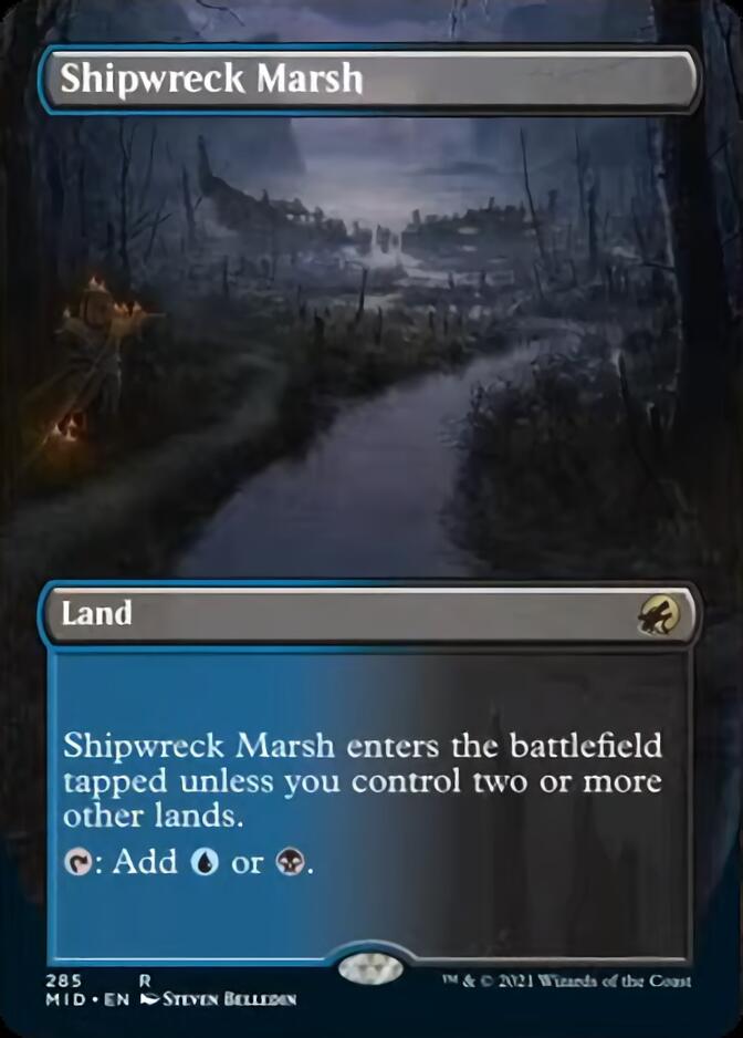 Shipwreck Marsh (Borderless) [Innistrad: Midnight Hunt] | Nerdhalla Games