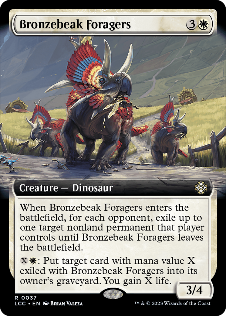 Bronzebeak Foragers (Extended Art) [The Lost Caverns of Ixalan Commander] | Nerdhalla Games