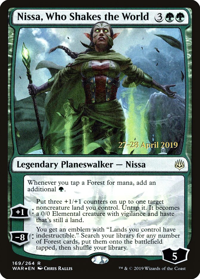 Nissa, Who Shakes the World  [War of the Spark Prerelease Promos] | Nerdhalla Games