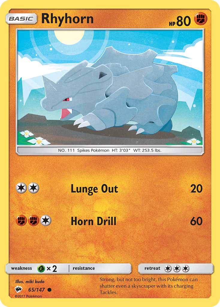 Rhyhorn (65/147) [Sun & Moon: Burning Shadows] | Nerdhalla Games