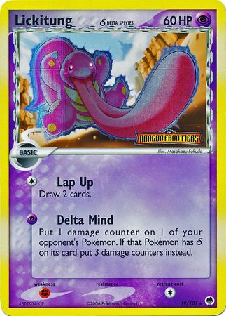 Lickitung (19/101) (Delta Species) (Stamped) [EX: Dragon Frontiers] | Nerdhalla Games