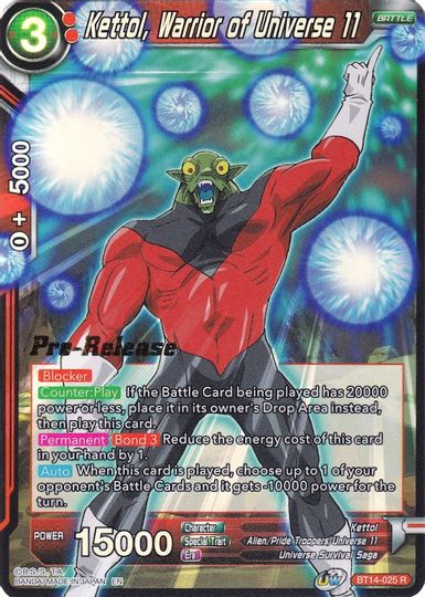 Kettol, Warrior of Universe 11 (BT14-025) [Cross Spirits Prerelease Promos] | Nerdhalla Games