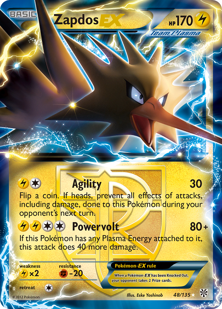 Zapdos EX (48/135) [Black & White: Plasma Storm] | Nerdhalla Games