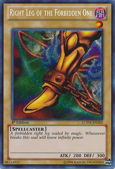 Right Leg of the Forbidden One [LCYW-EN302] Secret Rare | Nerdhalla Games