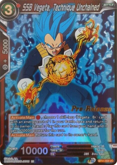 SSB Vegeta, Technique Unchained (BT11-009) [Vermilion Bloodline Prerelease Promos] | Nerdhalla Games